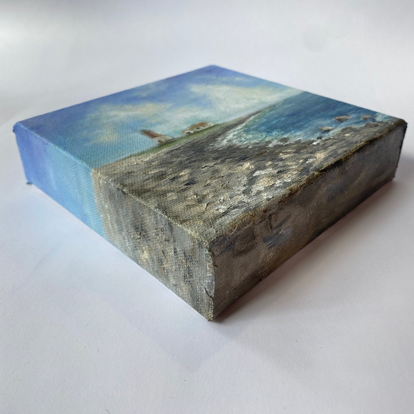 Small 6x6" Point Judith Lighthouse in Narragansett, RI