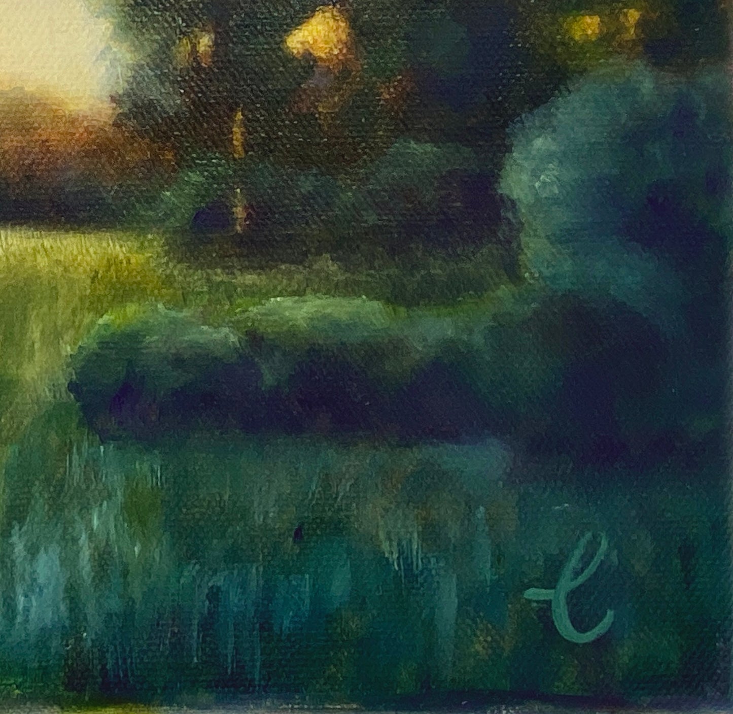 Sunset Study II - Original Tonalist Oil Painting