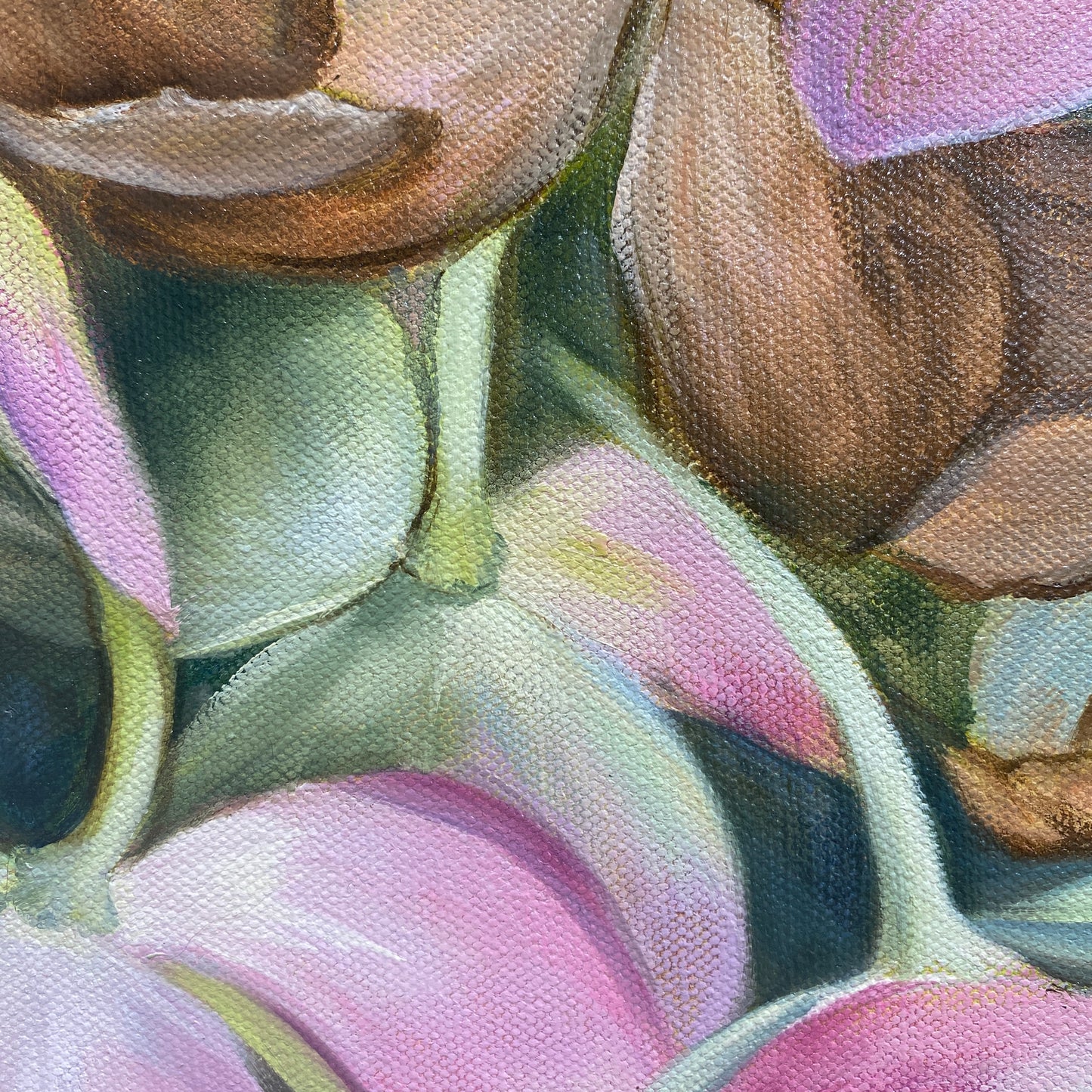 Detail of Whispers of TIme original floral oil painting
