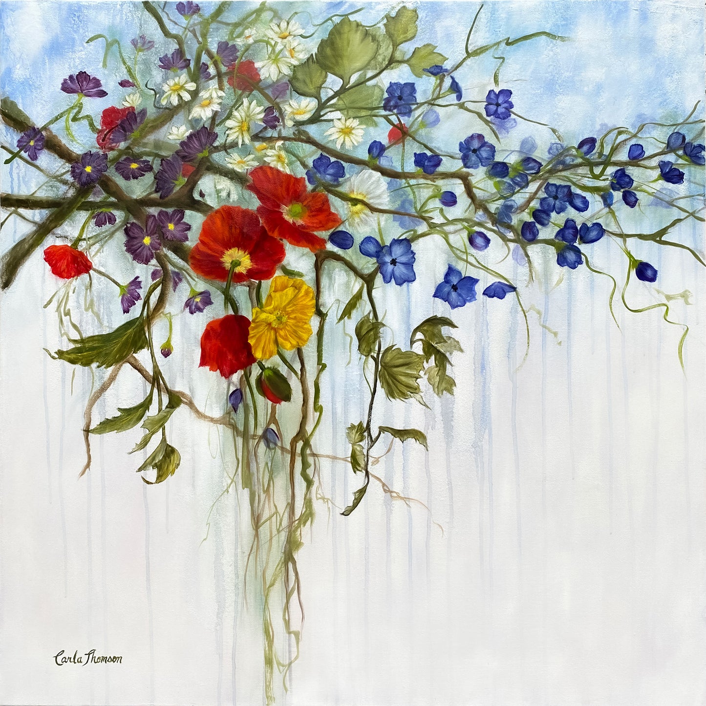 Entwined - Original floral oil painting