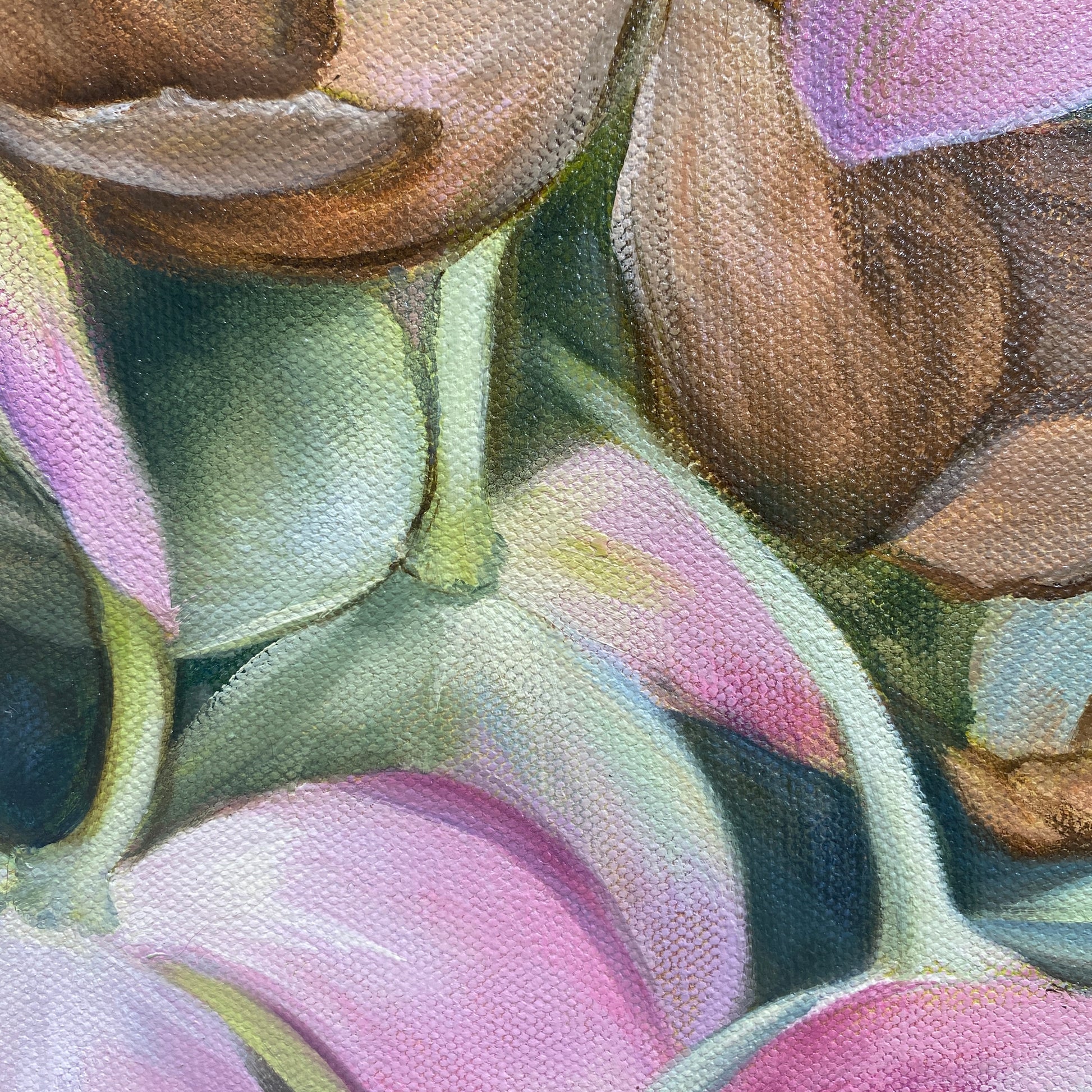 Detail of Whispers of TIme original floral oil painting