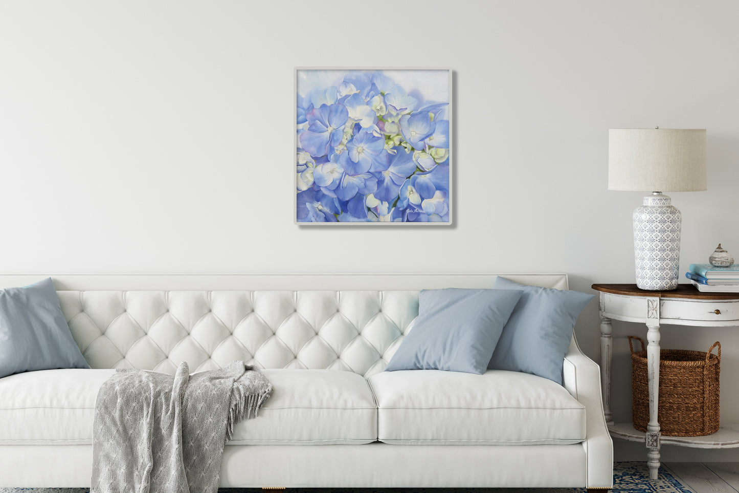 Light Blue Hydrangea Print