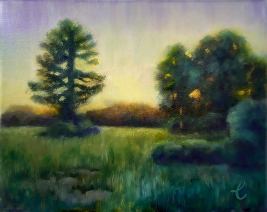 Sunset Study II - Original Tonalist Oil Painting
