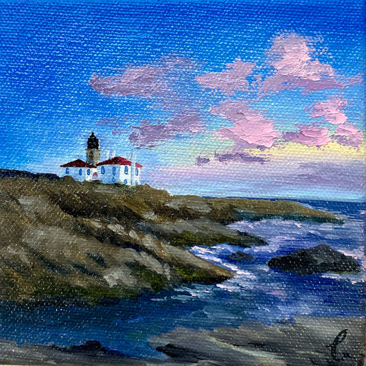 Mini Beavertail Lighthouse in Jamestown, RI